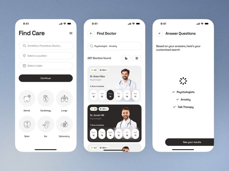 Longevica- Doctor Booking App design | Orbix Studio