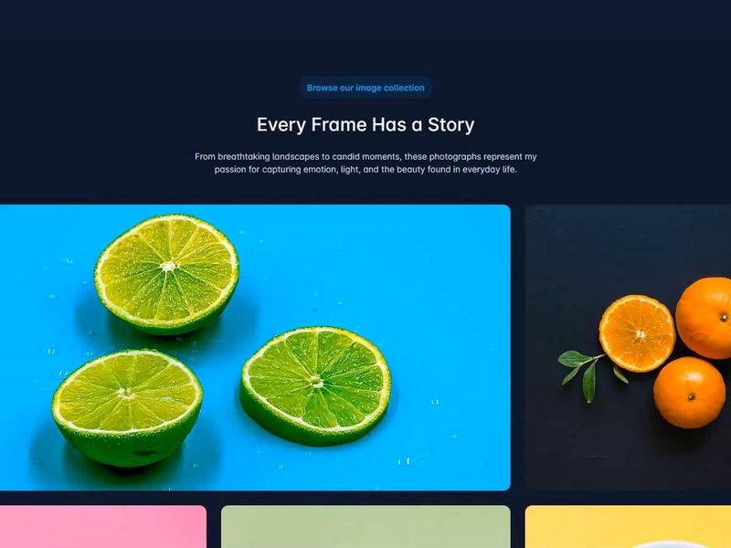 Bento grid gallery section 