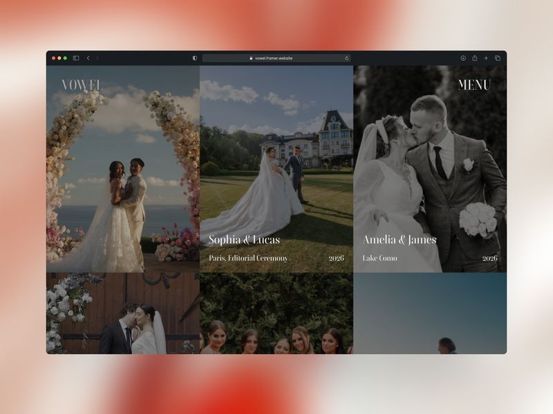 VOWEL Cinematic Wedding Framer Template