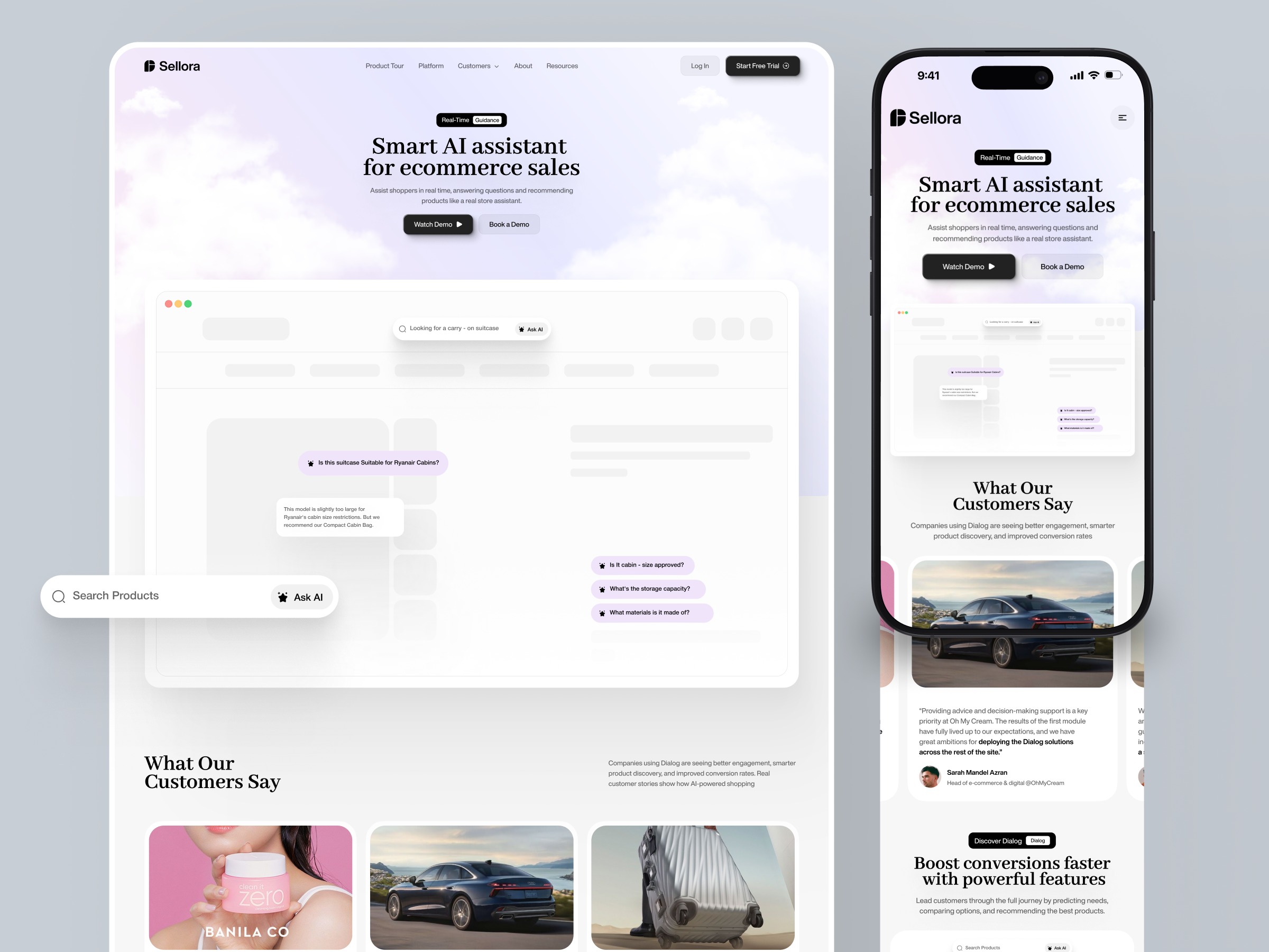 AI Sales Agent - Landing Page Design