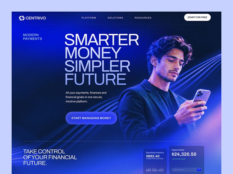 Centrivo - Fintech Website Design