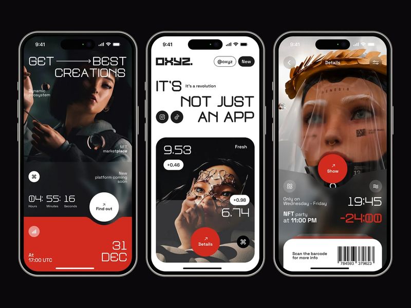 Oxyz - Mobile App Concept