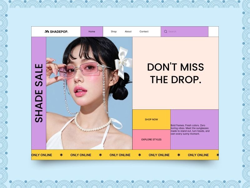 Modern Sunglasses eCommerce Website Design