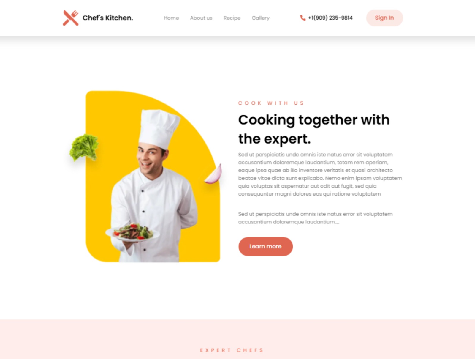 Chef's Kitchen NextJs Template Image 1