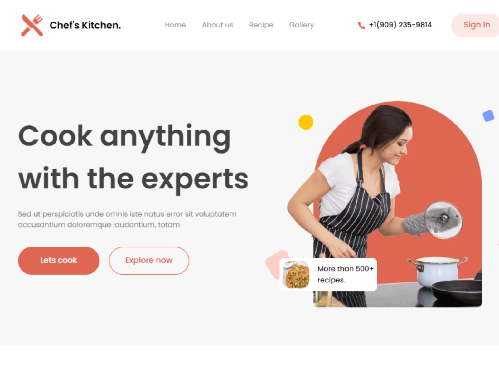 Chef's Kitchen NextJs Template Image 2