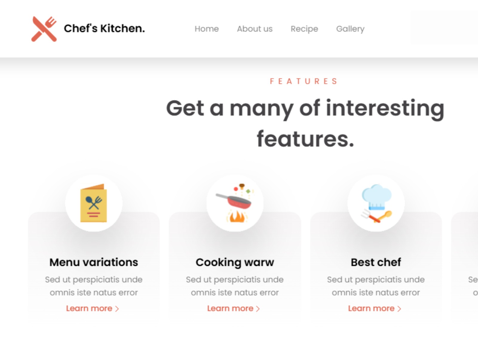 Chef's Kitchen NextJs Template Image 3