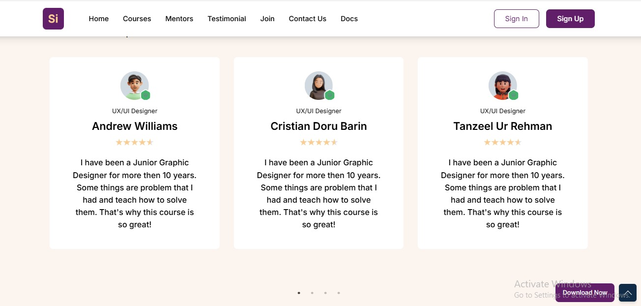 Si Educational NextJs Free Landing Page Template  Image 2