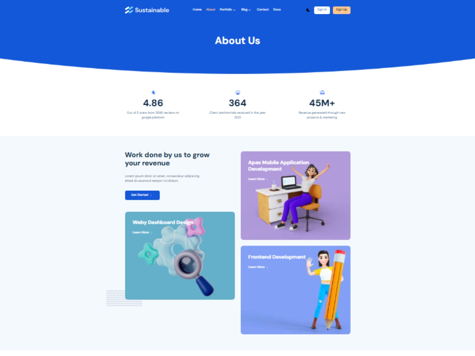 Sustainable Free Next.js Portfolio Template Image 1