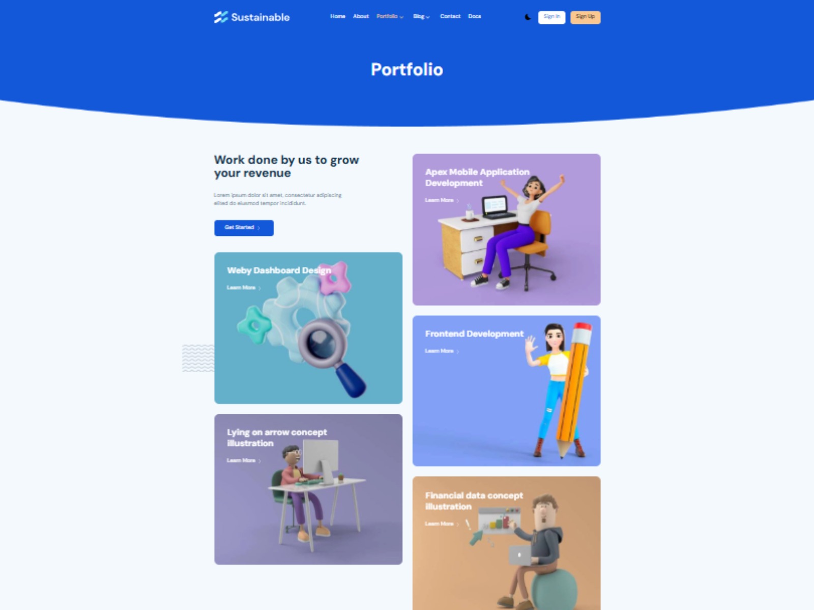 Sustainable Free Next.js Portfolio Template Image 2
