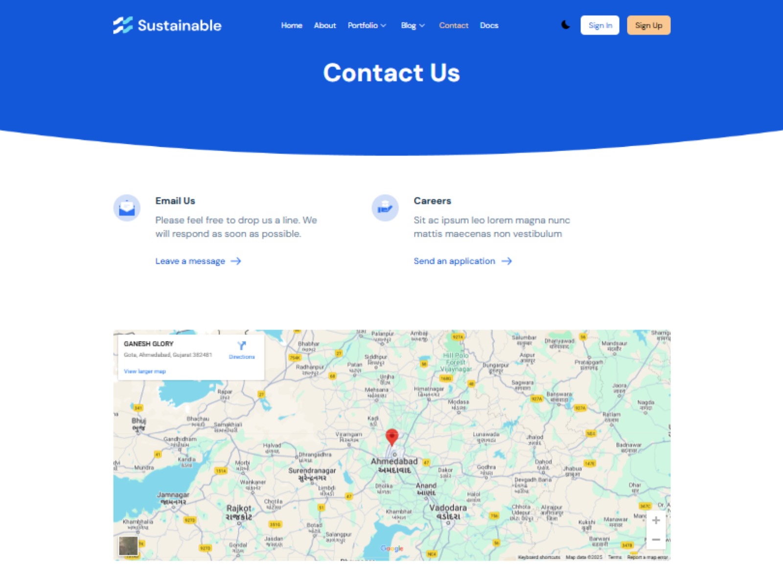 Sustainable Free Next.js Portfolio Template Image 5