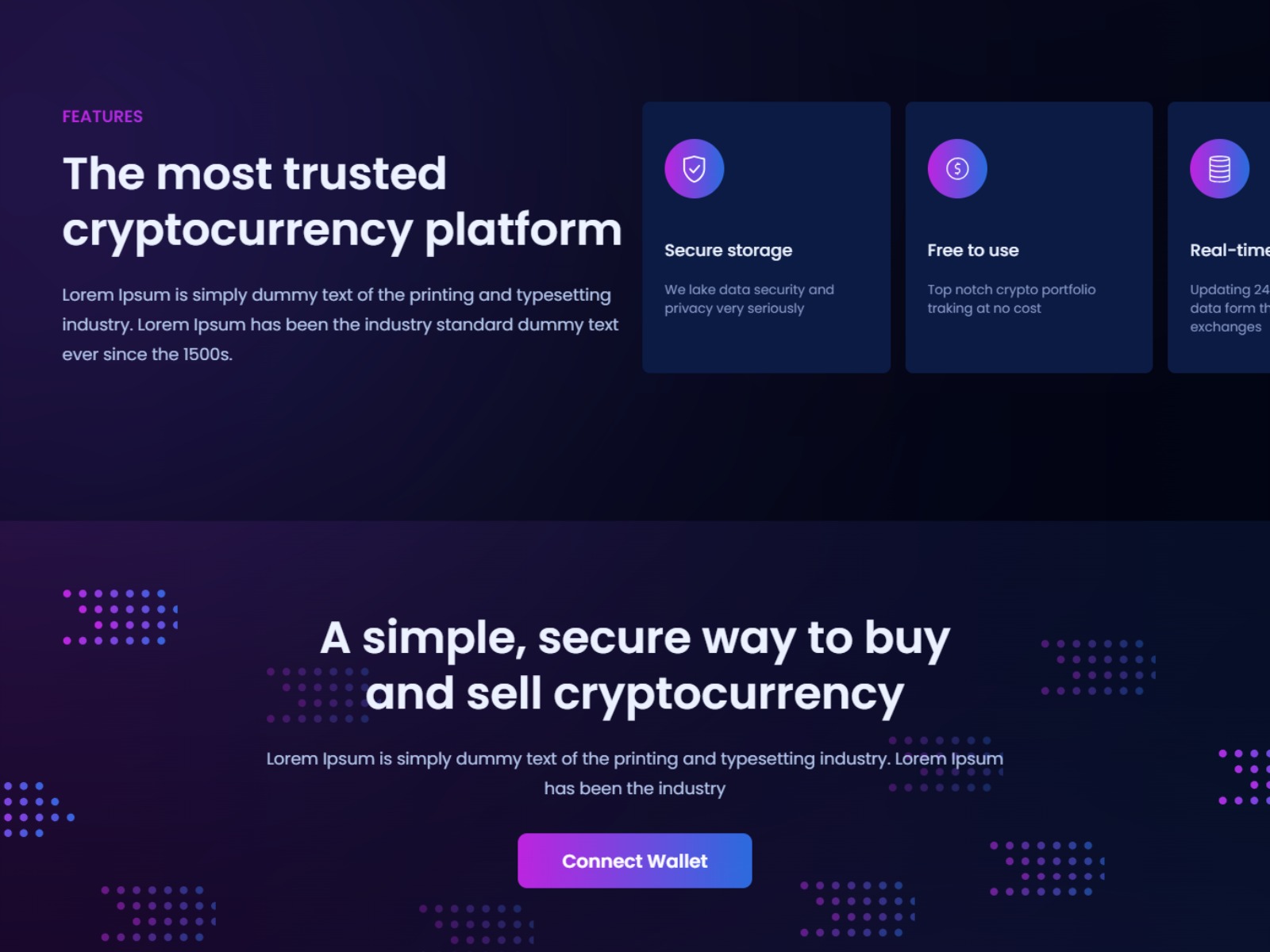 Crypto Free NextJs Landing Page Template  Image 1