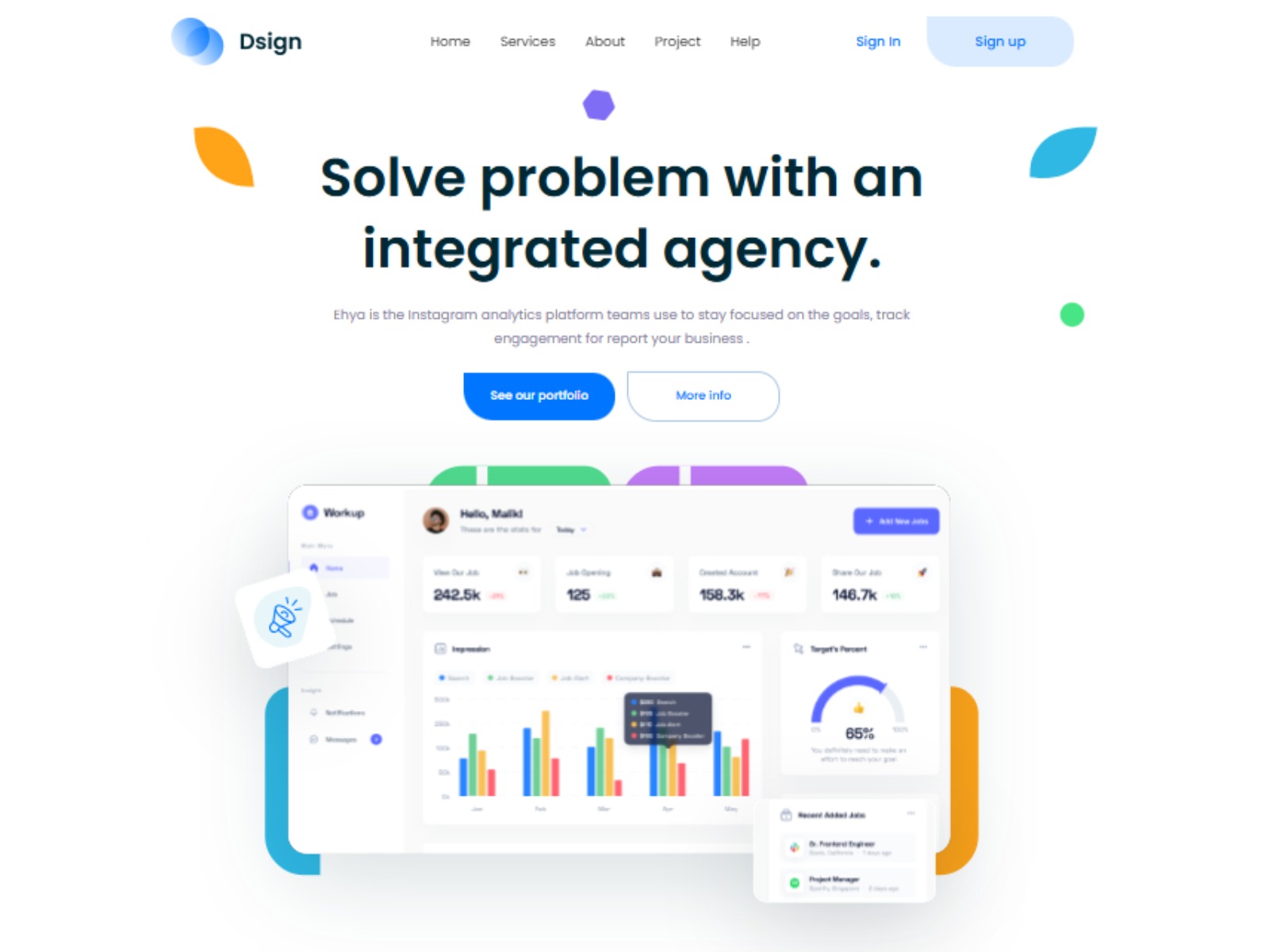 DSIGN Free NextJs Landing Page Template Image 0