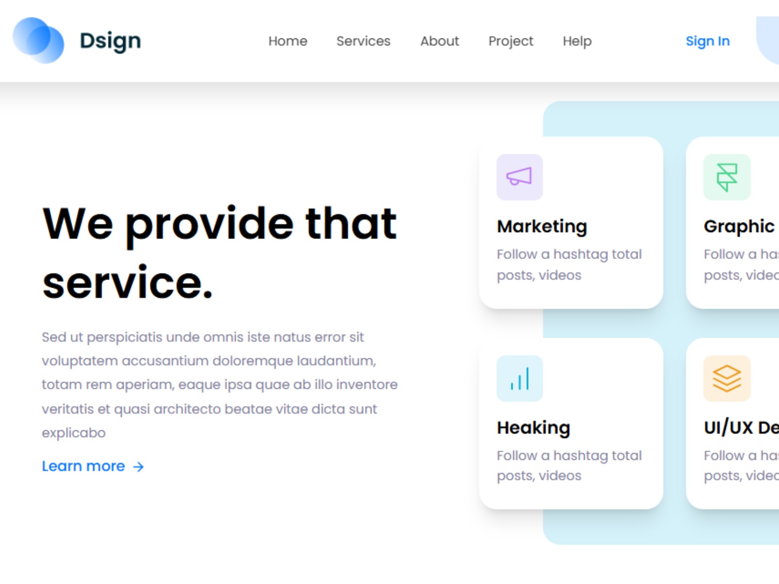 DSIGN Free NextJs Landing Page Template Image 2