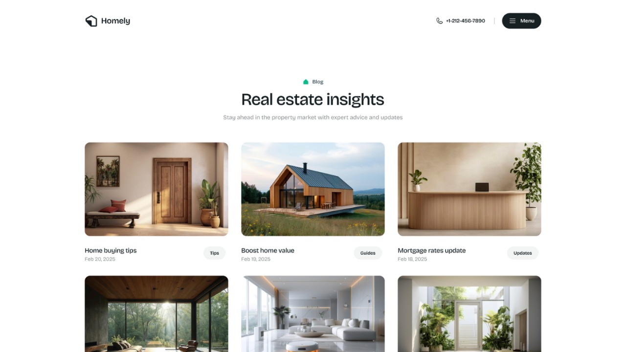 Homely Next.js Website Template  Image 1