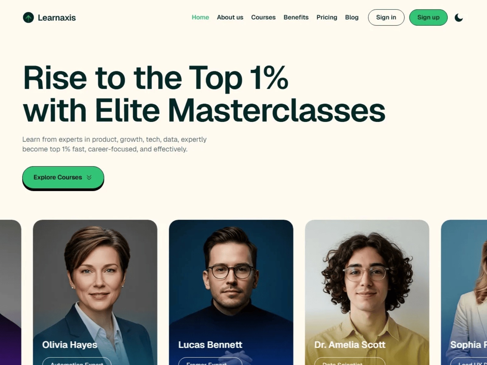 LearnAxis  Next.js Website Template Image 0