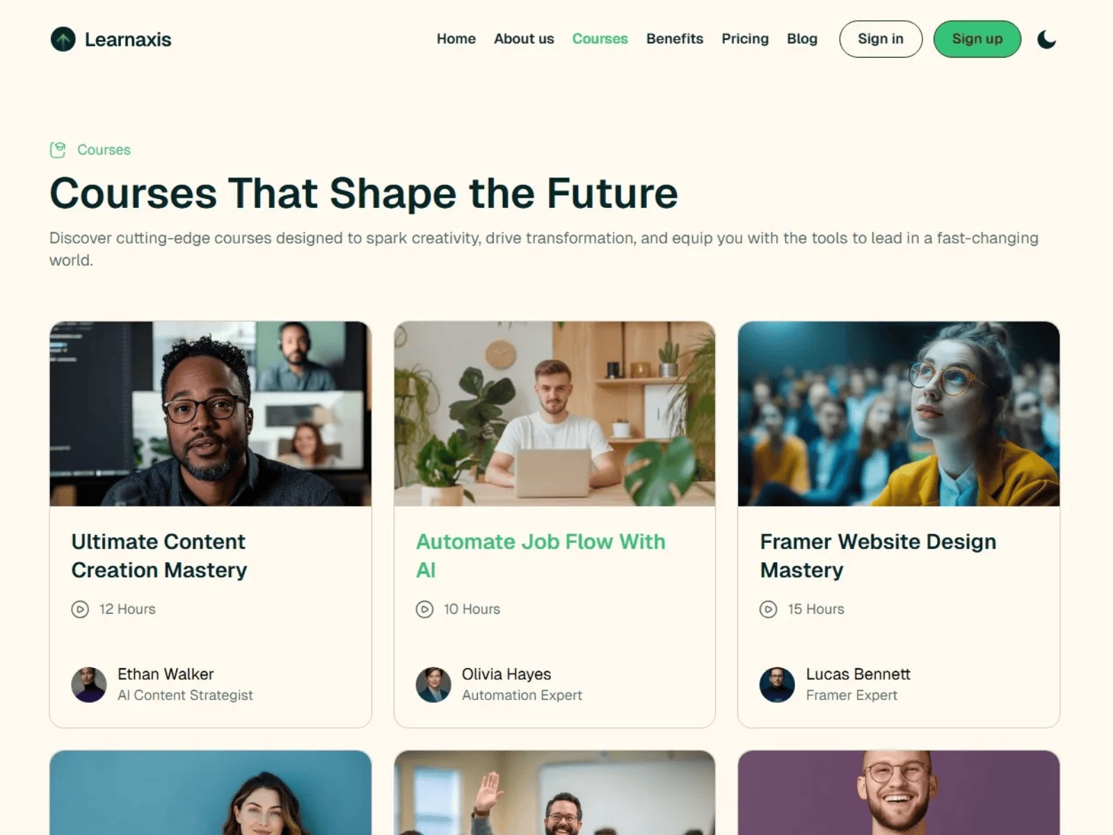 LearnAxis  Next.js Website Template Image 1