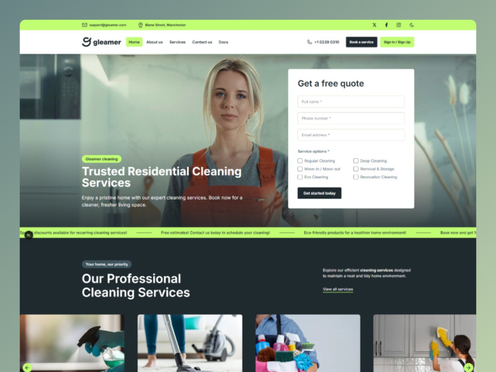 Gleamer Nextjs Website Template Image 0