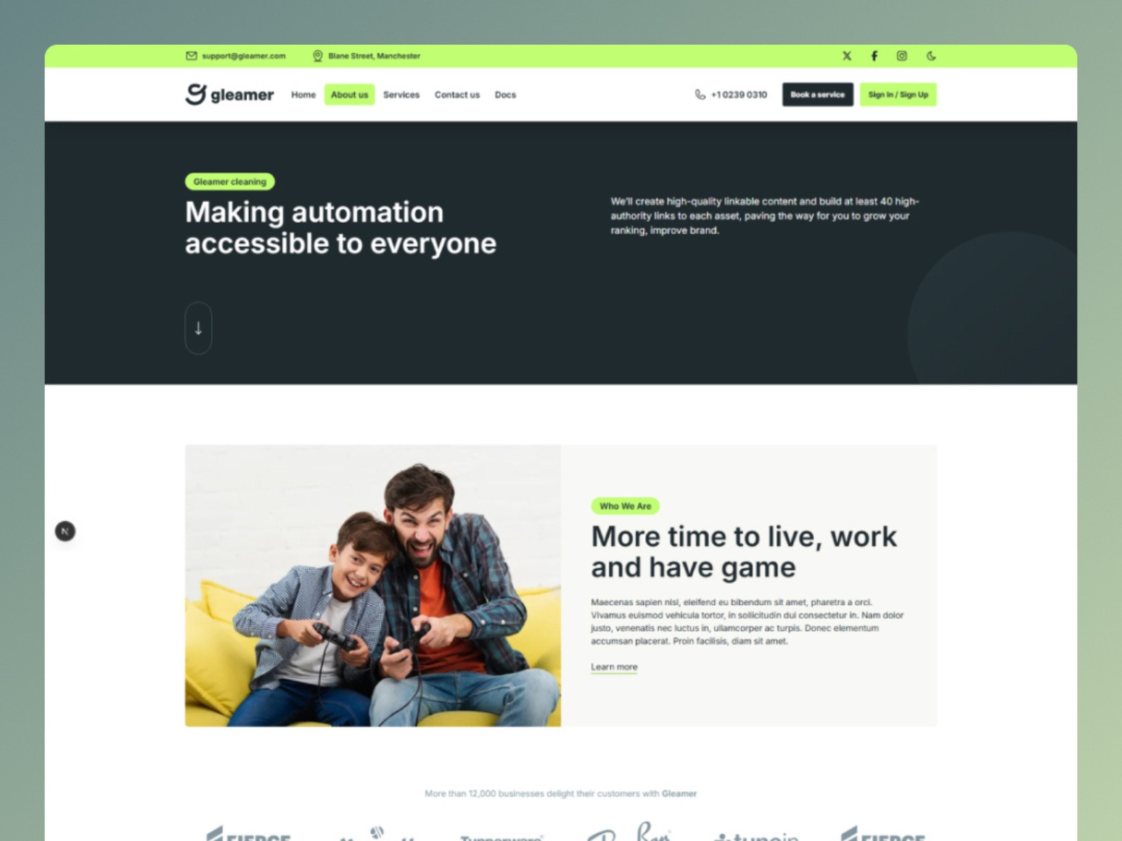 Gleamer Nextjs Website Template Image 1