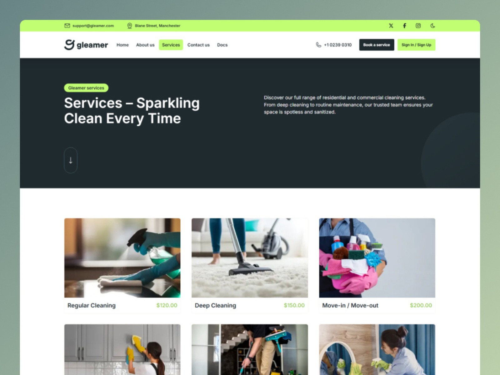Gleamer Nextjs Website Template Image 2
