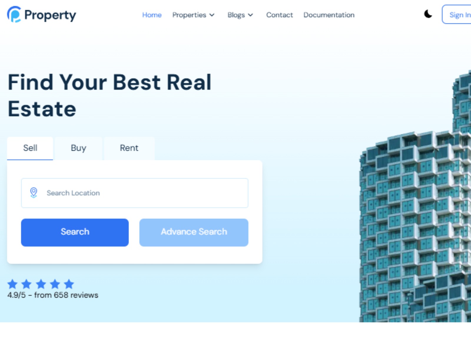 Property Pro NextJS Website Template for Real Estate Businesses Image 0