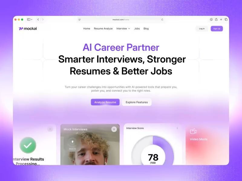 Mock AI — SaaS Product Landing Page Web Design