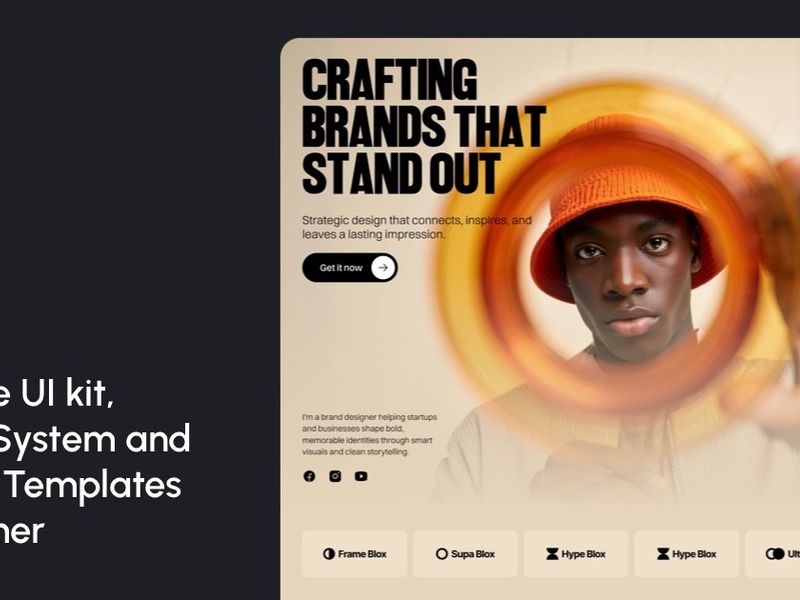 Day 104 - Personal Portfolio hero section for Framer - Frameblox UI kit