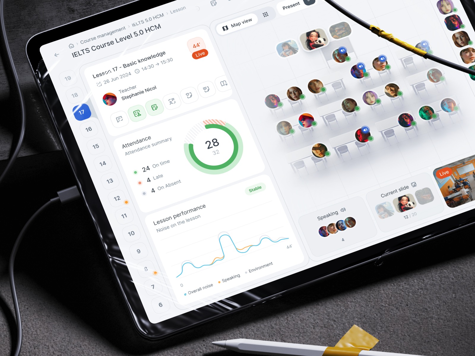 Teaching LMS - Classroom Management Dashboard Image 1