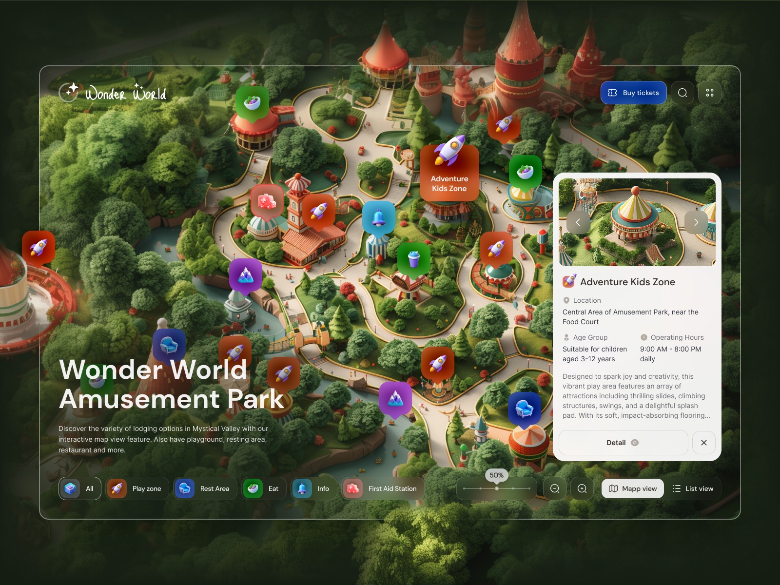 Amusement Park Map Interaction Image 0