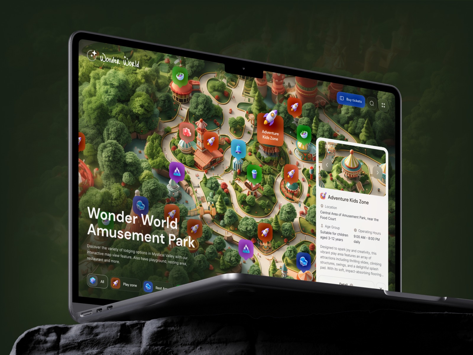 Amusement Park Map Interaction Image 1