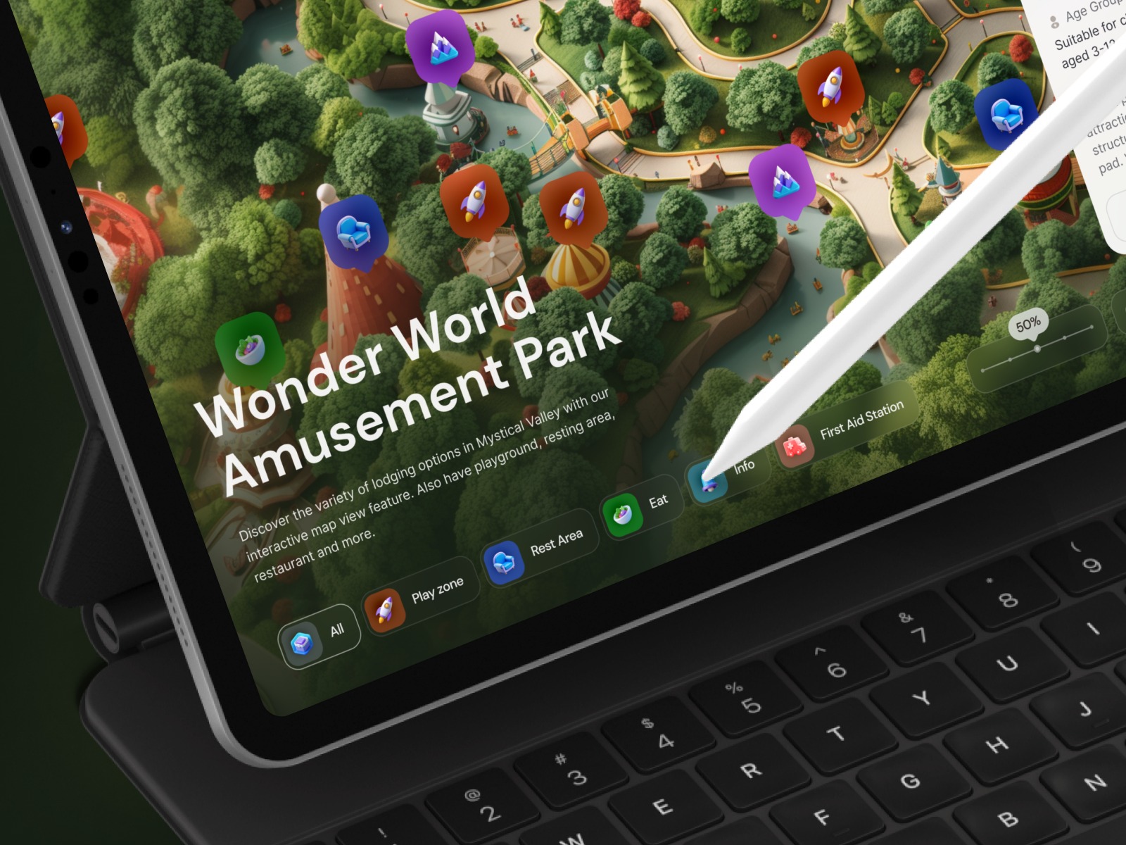 Amusement Park Map Interaction Image 3