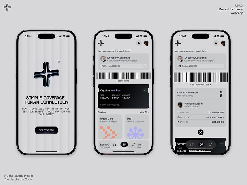 Onyx — Mobile App Design for Medical Insurance