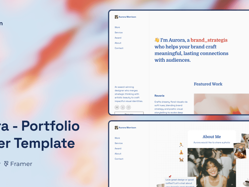 Aurorix | Modern Framer Portfolio
