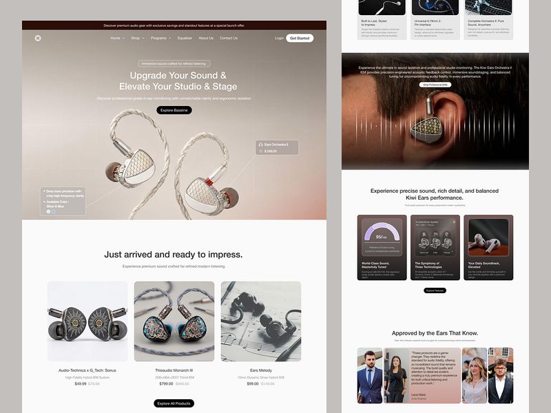Landing Page | Sound & Elevate Your Studio & Stage 🎧⚡