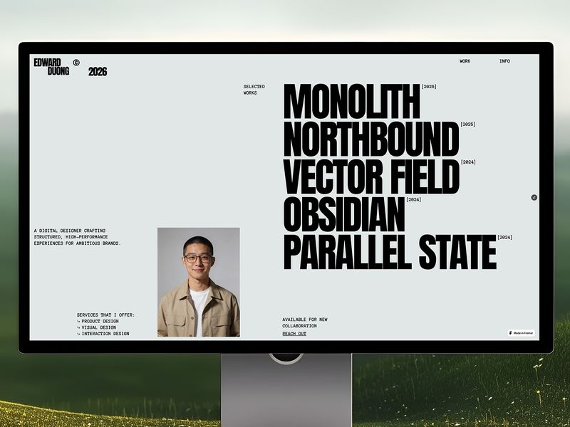 Edward Duong by Lavi Design Studio - Agency design asset by framer