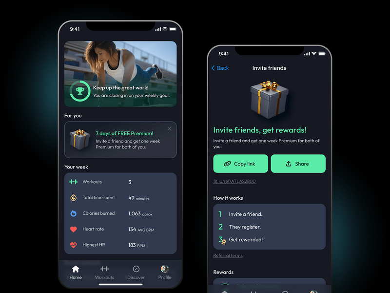Referral reward system