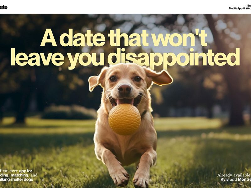 Brand, App & Web Design · Wellbeing & Dog-Matching App