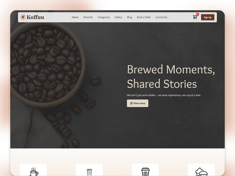 Coffee Shop Website UI Design
