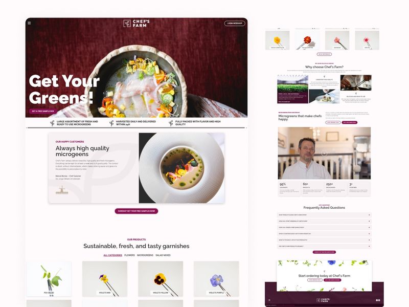 Chef's Farm — Microgreens & Fresh Garnish Website Design