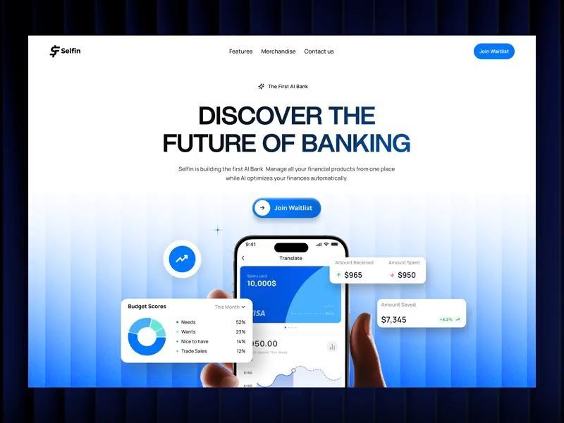 Selfin – AI Banking Website
