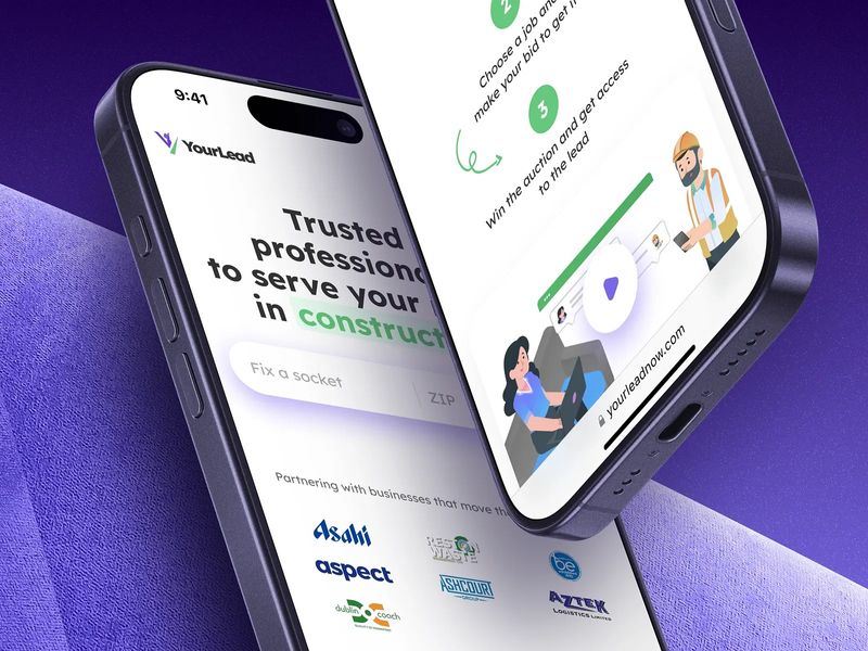 Mobile App Design for Construction Lead Generation Platform