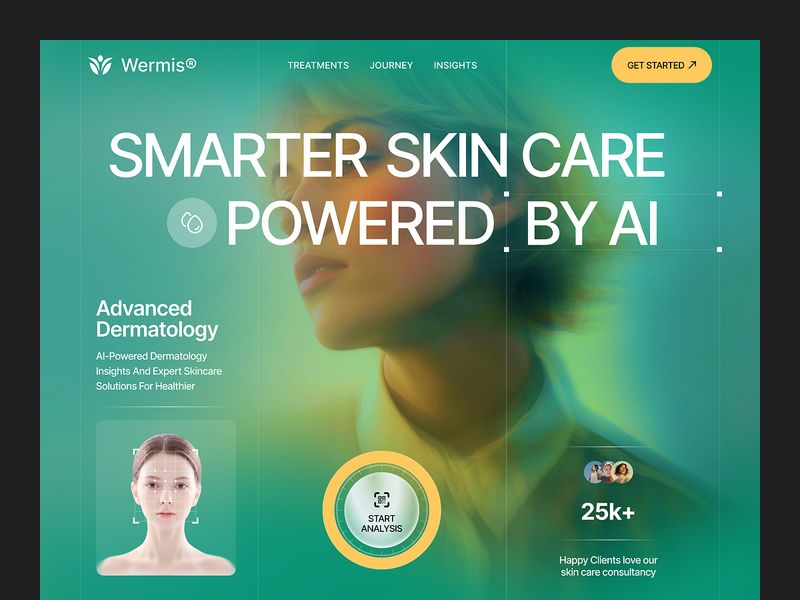AI Skincare Website | AI Dermatology UI