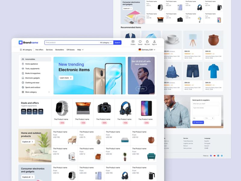 Marketplace UI Kit free download