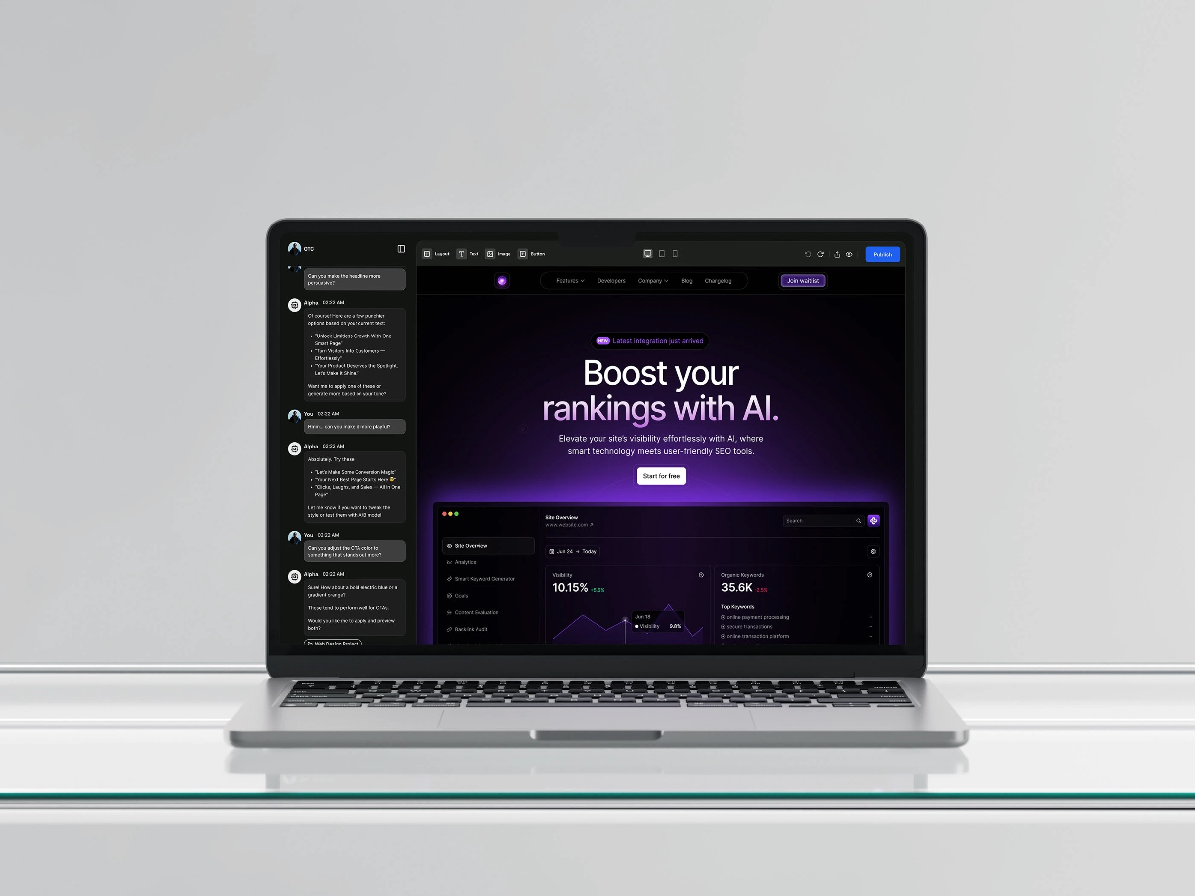 AI-powered Website No-Code Builder Image 0