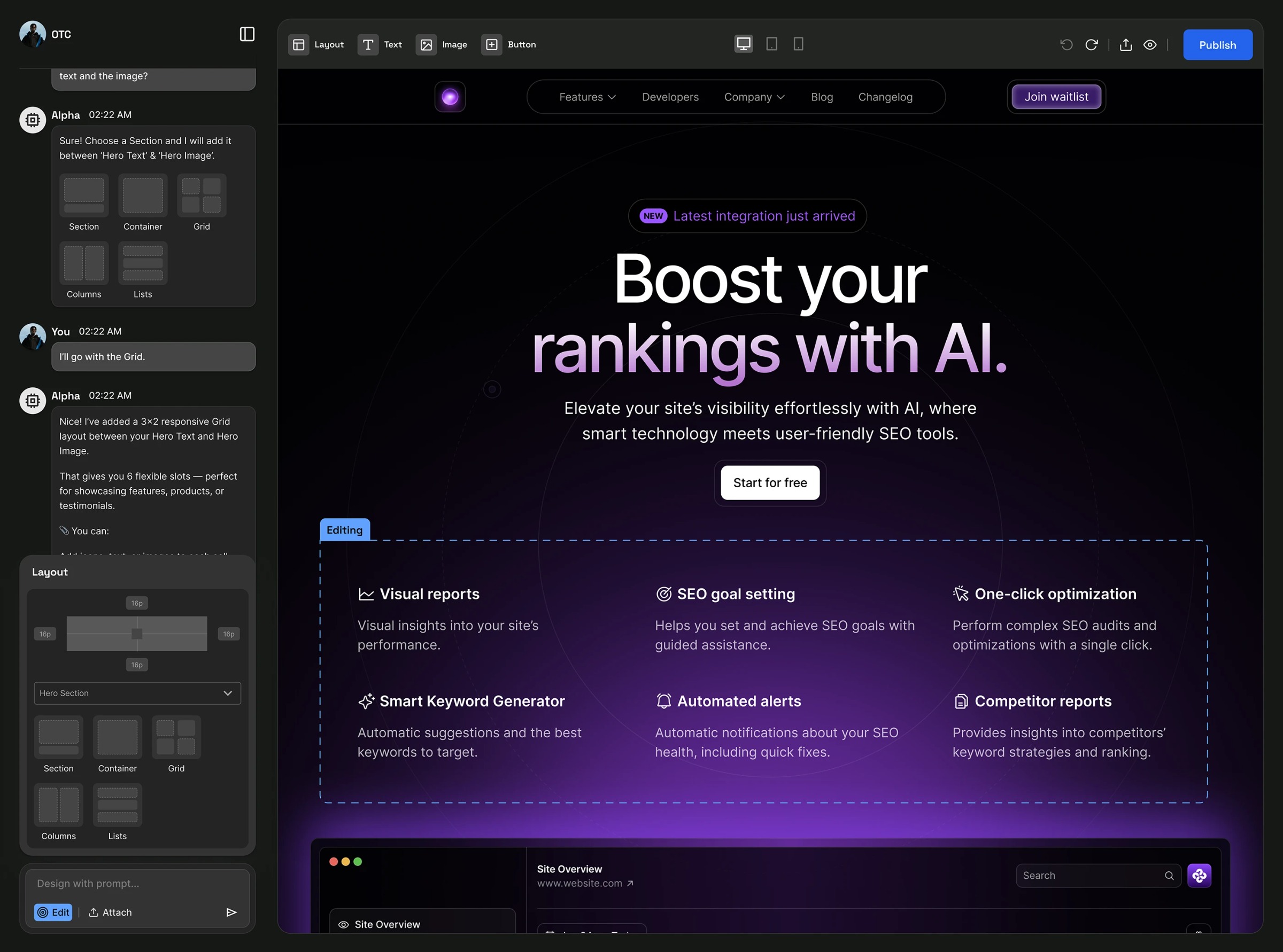 AI-powered Website No-Code Builder Image 5