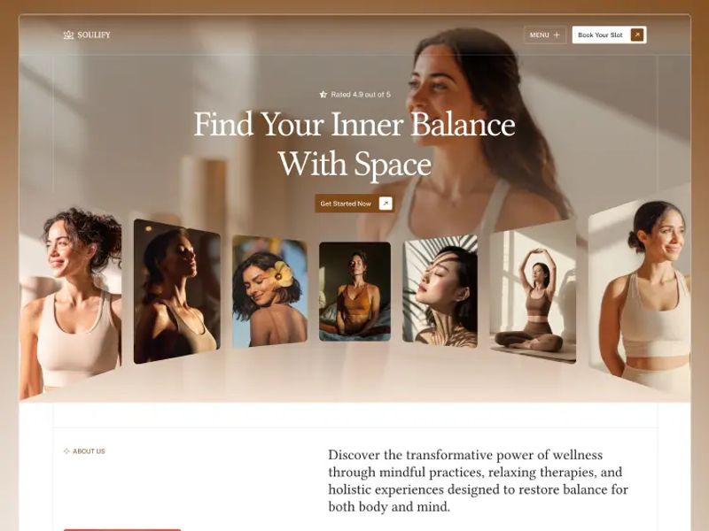 Soulify Website Page Template for Webflow