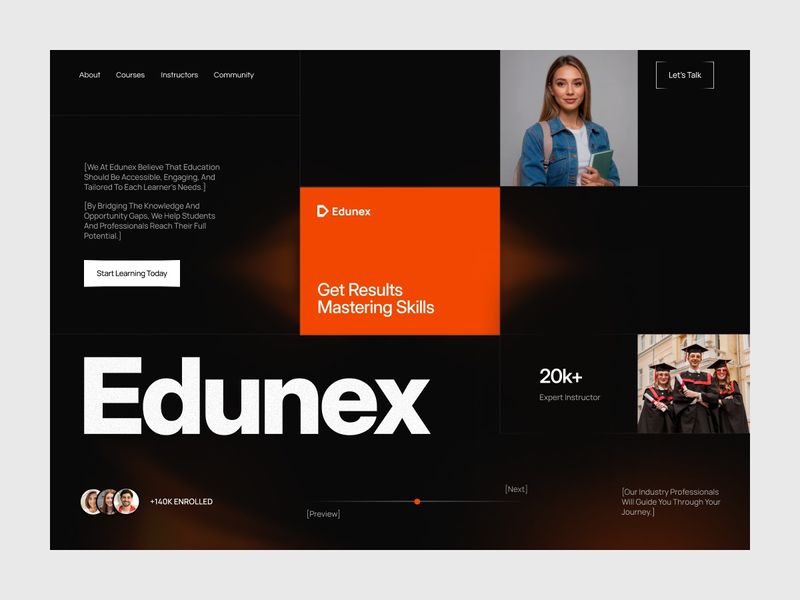 Education Website Hero Section Design