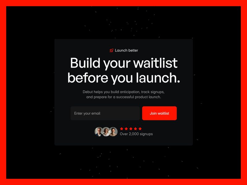 Debut - Premium Waitlist Framer Template