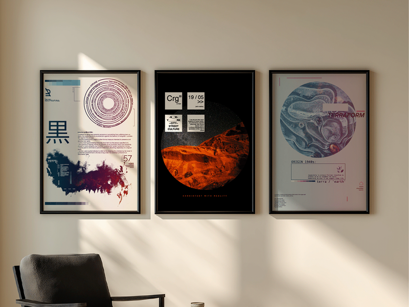 Free AI Poster Set – Conceptual Experiments (3 Posters)