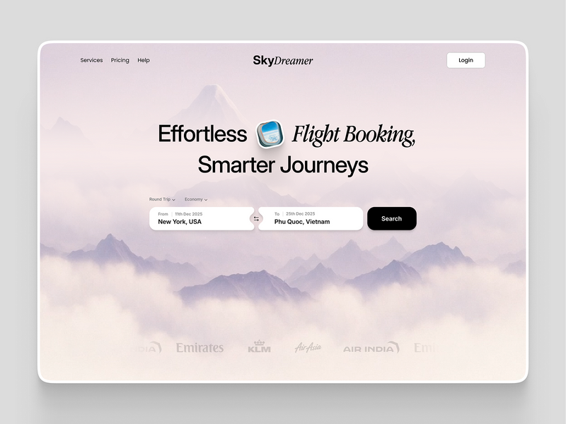Flight Ticket Booking Website - Ultra Modern by Jitu Raut
