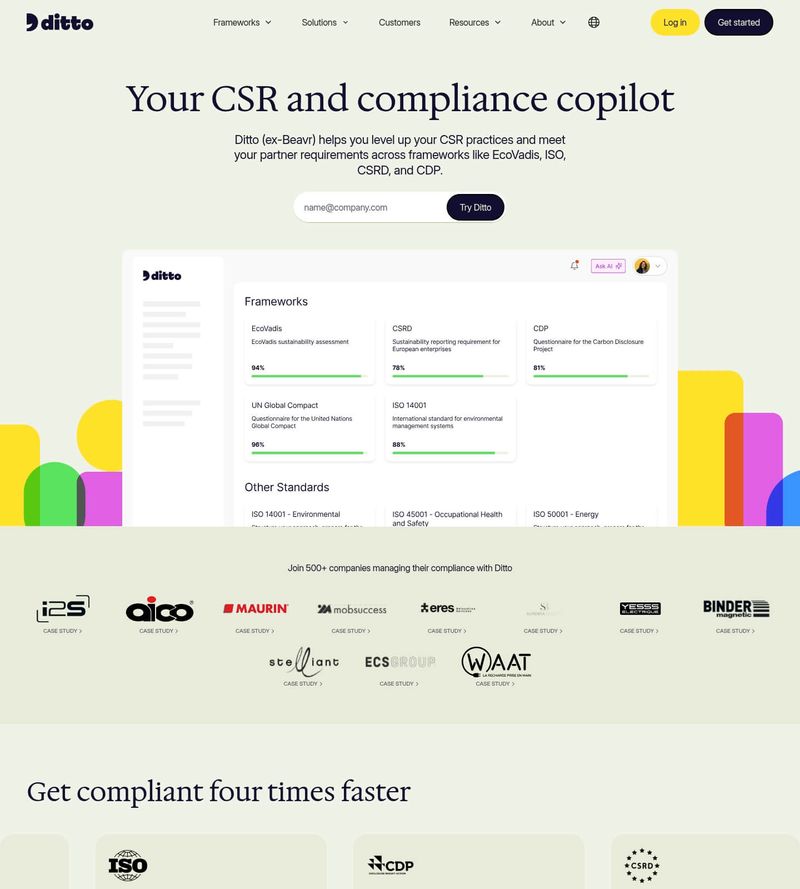 Screenshot taken from trustditto.com/en